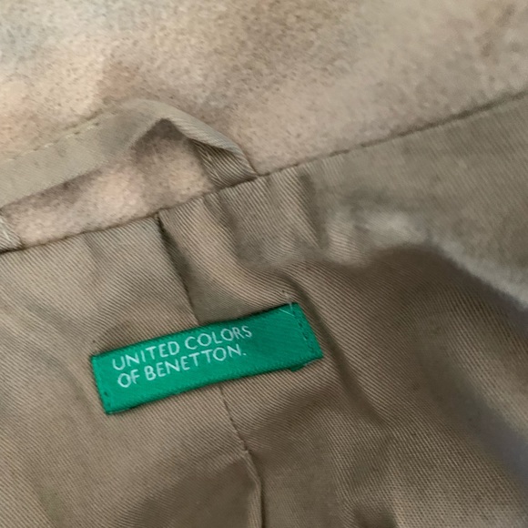 Benetton Double-breasted Peacoat Camel size 38UK - Picture 4 of 4